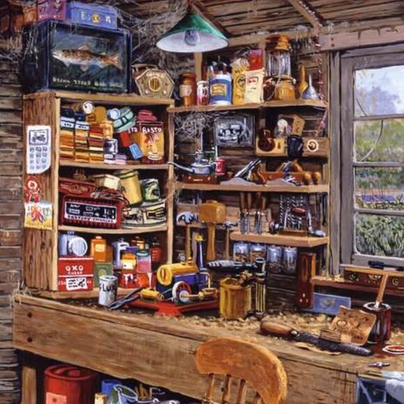 New sealed Ravensburger 500 pcs Large Format Puzzle-Dad's Shed - Picture 4 of 11